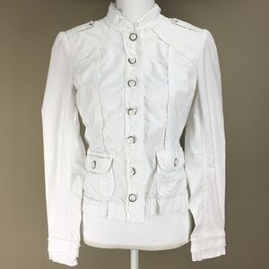 WHBM white chino jacket Sz 6